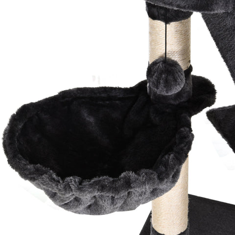 Rootz Scratching Post - Cat Bed - XL - Play Tree - Climbing Tree - Plush - Grey