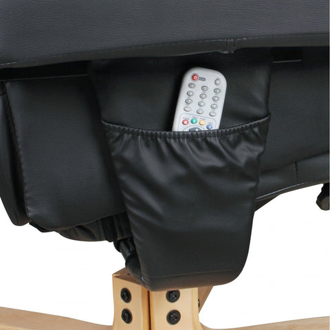 Rootz Armchair - TV Armchair - Chair with Cup Holder - TV Chair - Chair with Stool - Footstool - Beige/Black