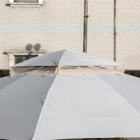 Rootz Pavilion - Party tent - Steel/Polyester - - Double roof - Light gray - 3 x 3 x 2.8 m