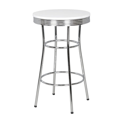 Rootz Bartisch – Bistrotisch – Stehtisch – Aluminium-Bartisch – Design – Retro – USA – Ø 60 cm