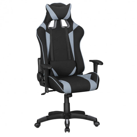 Rootz Office Chair - Black & Gray Fabric - Desk Chair - Executive Chair - Gaming Chair - Swivel Chair with Sport Racing Optics