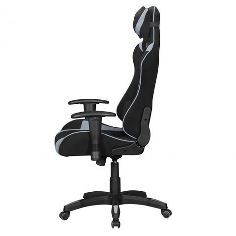 Rootz Office Chair - Black & Gray Fabric - Desk Chair - Executive Chair - Gaming Chair - Swivel Chair with Sport Racing Optics