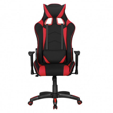 Rootz Game chair - Office chair - Executive chair - Black - Red - Fabric