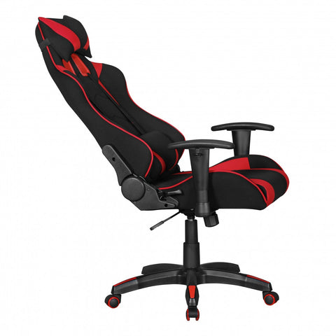Rootz Game chair - Office chair - Executive chair - Black - Red - Fabric