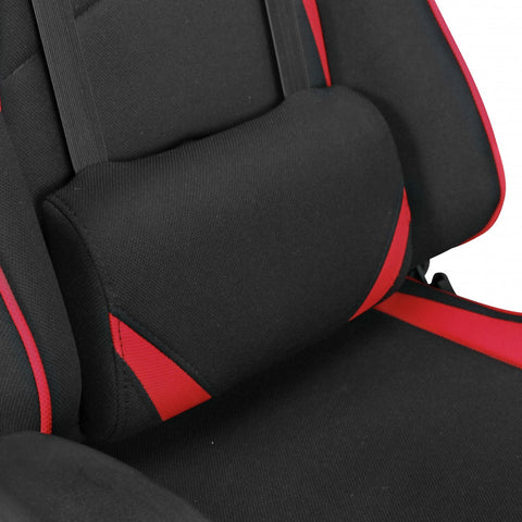 Rootz Game chair - Office chair - Executive chair - Black - Red - Fabric