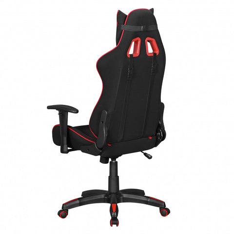 Rootz Game chair - Office chair - Executive chair - Black - Red - Fabric