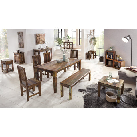 Rootz Dining Table - Dining Room Table - Kitchen Table - 6-8 People - Brown - Recycled Mango Wood - 180 x 90 x 76 cm