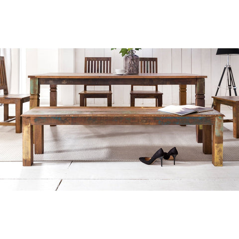 Rootz Dining Table - Dining Room Table - Kitchen Table - 6-8 People - Brown - Recycled Mango Wood - 180 x 90 x 76 cm