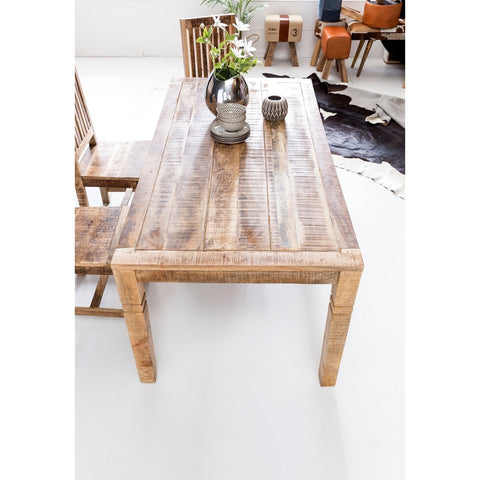 Rootz Dining Table - Dining Room Table - Kitchen Table - 6-8 People - Brown - Solid Mango Wood - 120 x 70 x 76 cm