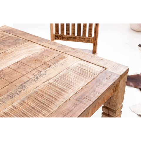 Rootz Dining Table - Dining Room Table - Kitchen Table - 6-8 People - Brown - Solid Mango Wood - 120 x 70 x 76 cm