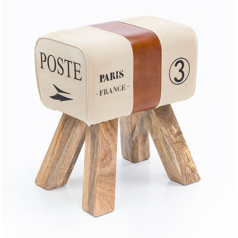 Rootz Turnbok Stool - Bench - Bench - Gymnastic Stool - Springbok - Canvas - Leather - Wood - Brown