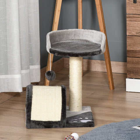 Rootz Scratching Post - Scratching Board - Soft Cushion - MDF - Gray - 36 x 36 x 44 cm