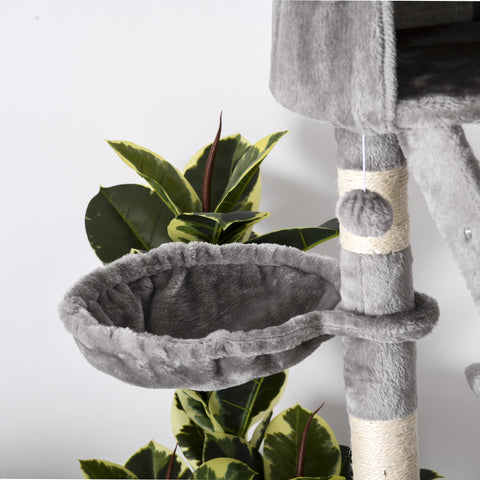 Rootz climbing tree - Scratching post - Adjustable to ceiling - Chipboard - Light gray