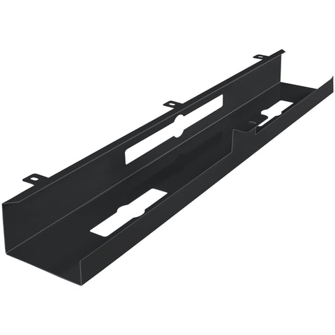 Rootz Kabelgoot - Kabelgeleider onder tafel in zwart - Horizontale metalen kabelgoot - 80x7x13 cm