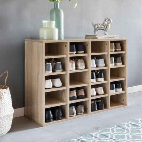 Rootz Shoe Cabinet - 20 Pairs of Shoes - Shoe Rack - Shoe Organizer - Sonoma