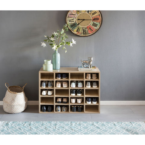 Rootz Shoe Cabinet - 20 Pairs of Shoes - Shoe Rack - Shoe Organizer - Sonoma