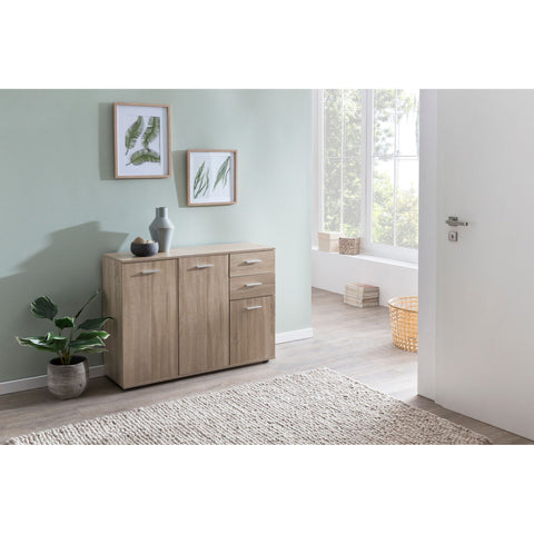 Rootz Sideboard - Chest of drawers - Hallway cupboard - Storage space - Drawers - Brown - - Processed Wood - Metal - 107 x 79 x 35 cm