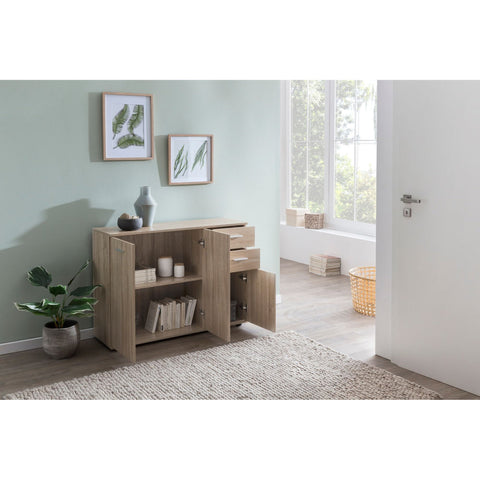 Rootz Sideboard - Chest of drawers - Hallway cupboard - Storage space - Drawers - Brown - - Processed Wood - Metal - 107 x 79 x 35 cm