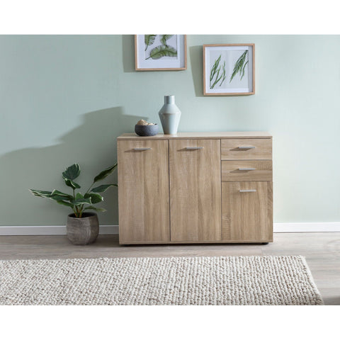 Rootz Sideboard - Chest of drawers - Hallway cupboard - Storage space - Drawers - Brown - - Processed Wood - Metal - 107 x 79 x 35 cm