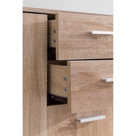 Rootz Sideboard - Chest of drawers - Hallway cupboard - Storage space - Drawers - Brown - - Processed Wood - Metal - 107 x 79 x 35 cm