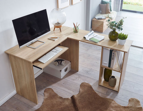 Rootz Bureau - Sonoma Design - Studeerkamer en thuiskantoortafel met plank - 140x75,5x120cm 