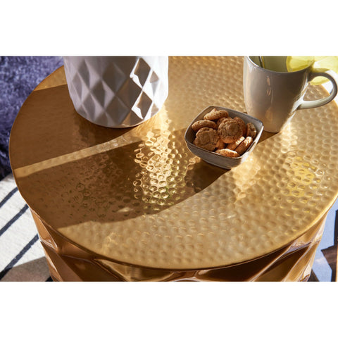 Rootz Beistelltisch – Couchtisch – Gold Beistelltisch – Aluminium – Gold – Ø 43,5 cm