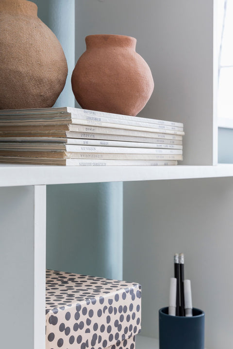 Rootz Bookcase - 6 Compartments - Contemporary Design Chest of Drawers - White - 70x23.5x190.5cm