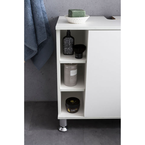 Rootz Waschbeckenmöbel – Waschbeckenschrank – Badezimmermöbel – Badezimmerschrank – 60 x 64 x 32 cm – Weiß