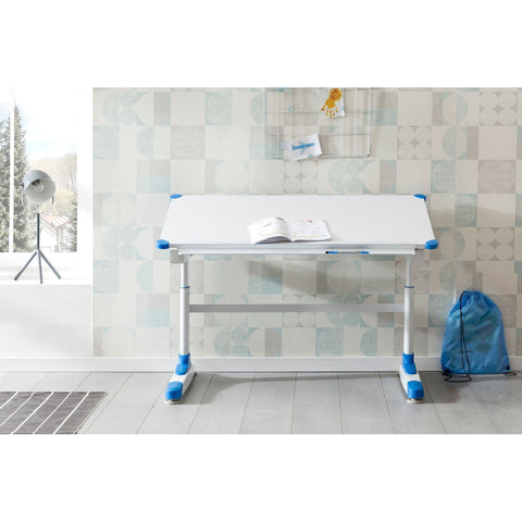 Rootz Utiwa Children's Desk - Desk - Work Desk - Children's Table - Work Table - Standing Desk - Pink/Blue - Adjustable Height - 119x67 cm
