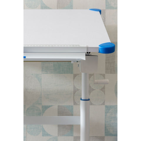 Rootz Utiwa Children's Desk - Desk - Work Desk - Children's Table - Work Table - Standing Desk - Pink/Blue - Adjustable Height - 119x67 cm