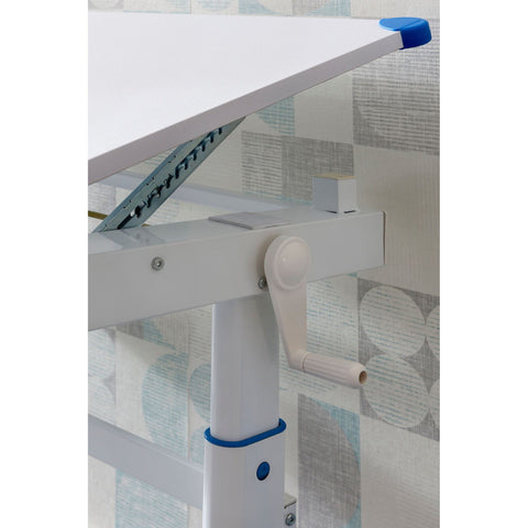 Rootz Utiwa Children's Desk - Desk - Work Desk - Children's Table - Work Table - Standing Desk - Pink/Blue - Adjustable Height - 119x67 cm