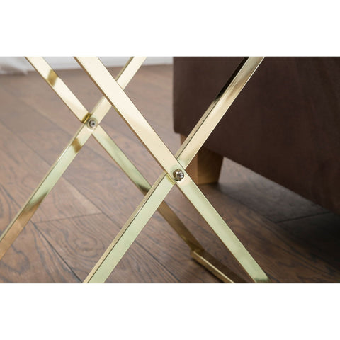 Rootz Side Table - Table With Tray - Separate Tray - Coffee Table - Black - Gold/Copper