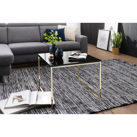 Rootz Couchtisch – Beistelltisch – Couchtische – Couchtisch aus Metall – Schwarz – Gold – 60/120 x 50 x 60
