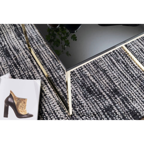 Rootz Couchtisch – Beistelltisch – Couchtische – Couchtisch aus Metall – Schwarz – Gold – 60/120 x 50 x 60