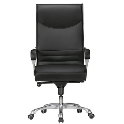 Rootz Office Chair Cover - Black Faux Leather - Desk Chair - Executive Chair - Height Adjustable Swivel Chair - X-XL (120kg)