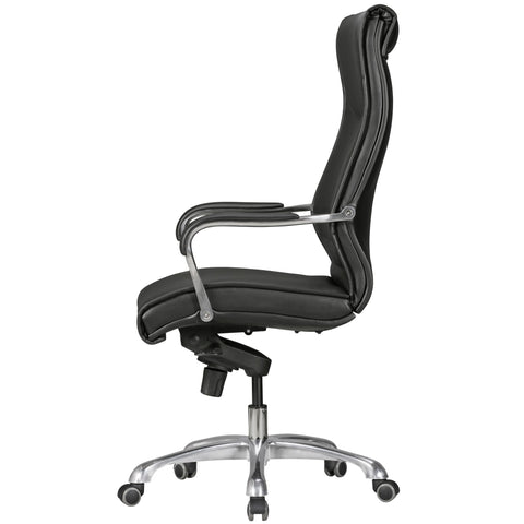 Rootz Office Chair Cover - Black Faux Leather - Desk Chair - Executive Chair - Height Adjustable Swivel Chair - X-XL (120kg)
