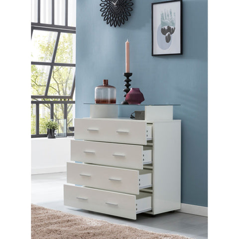 Rootz Chest of Drawers - Sideboard - Hallway Cabinet - Storage Cabinet - Cabinet with Drawers - White - 3 Drawers