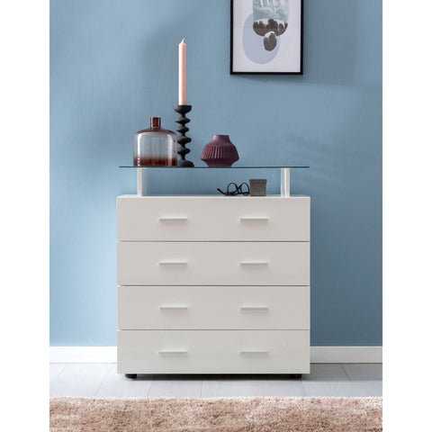 Rootz Chest of Drawers - Sideboard - Hallway Cabinet - Storage Cabinet - Cabinet with Drawers - White - 3 Drawers