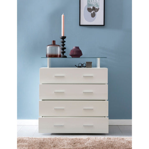Rootz Chest of Drawers - Sideboard - Hallway Cabinet - Storage Cabinet - Cabinet with Drawers - White - 3 Drawers