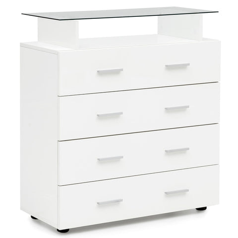 Rootz Chest of Drawers - Sideboard - Hallway Cabinet - Storage Cabinet - Cabinet with Drawers - White - 3 Drawers