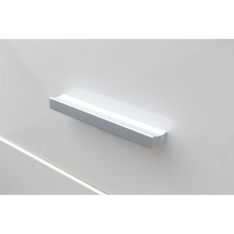 Rootz Bedside table - chest of drawers - 3 drawers - side table - storage space - white - high gloss - processed wood - 45 x 34 x 53 cm