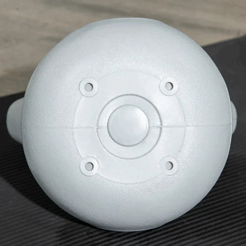 Rootz Kettlebell - 12 Kg - Flat Bottom - Large Handle - Plastic Coating - Blue - 24 x 17 x 28 cm