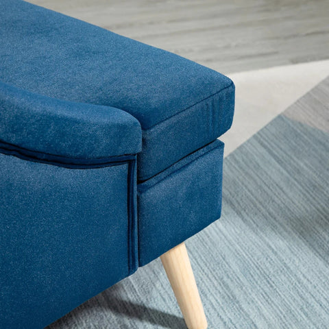 Rootz Armchair - Accent Armchair - Scandinavian Design - Velvet Look - Rubber Wood - Blue - 69L x 76W x 87.5H cm