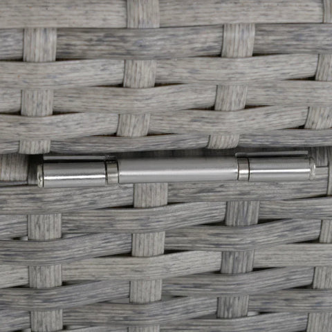 Rootz Garden Furniture - Garden Set - Lounge Set - Lounge Furniture - Storage Box - Side Table - Seat Cushion - Grey