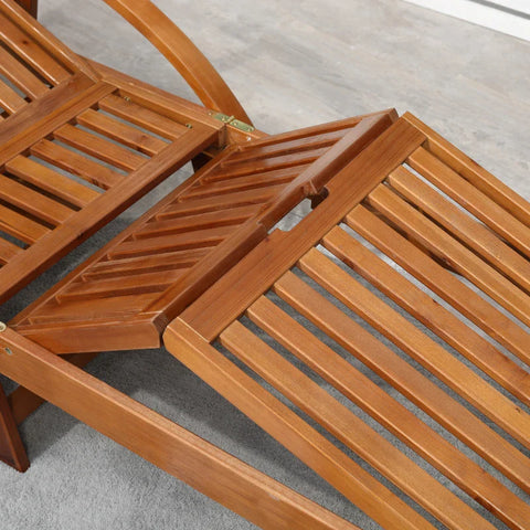 Rootz Sun Lounger - Garden Lounger - Tami Sunlounger - Relaxation Lounger - Deck Chair - Garden Furniture - Foldable Adjustable - Natural - 195 x 70 x 56-88 cm