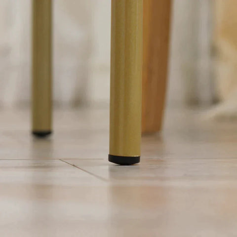 Rootz Side Table - Industrial Design - Table Top In Marble Look - Gold + White - 55 cm x 55 cm x 45 cm