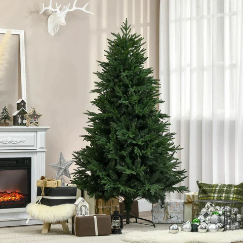 Rootz Christmas Tree - Artificial Fir - Realistic Appearance - Quick Assembly - Plastic - Green - 120 x 120 x 180cm