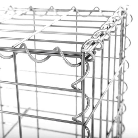 Rootz Gabion - Gabion Wall - Gabion Basket - Gabion Fence - Gabion Stone - Gabion Bench - Gabion Mesh - Gabion Wall Cost - Grey/silver - 100 x 30 x 30 cm