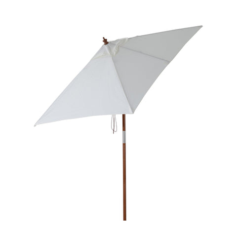 Rootz Parasol - Garden Parasol - Foldable - Sun Protection - Wood - Polyester - Shade - Cream/Grey - Brown - 200 x 150 x 230 cm
