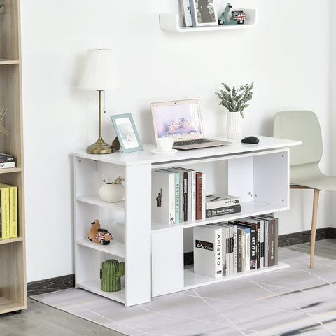 Rootz Desk - Corner desk - Shelves - Storage space - White - L-Shape - 120 x 110 x 74.5